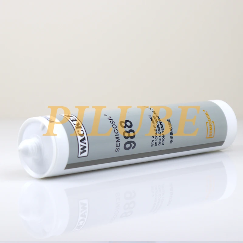 WACKER SEMICOSIL 988/1K Rubber Adhesive Sealant Transparent Grey Original Product