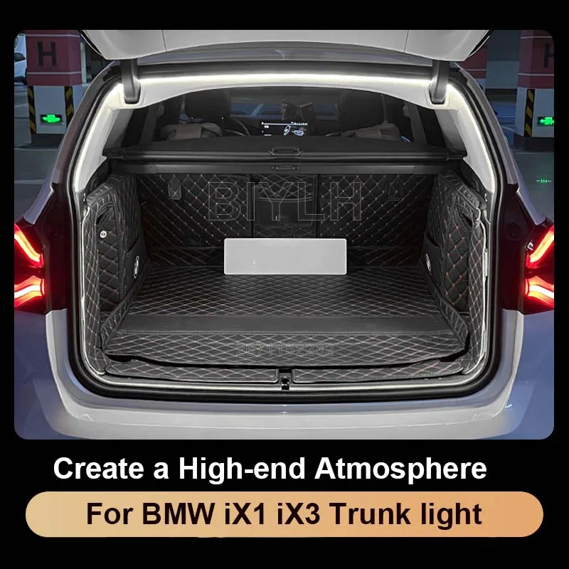 LED Car Trunk Light For BMW iX1 iX3 i3 i5 Customized Atmosphere Light Rear Brightening Lighting Strips Auto Interior Accessories