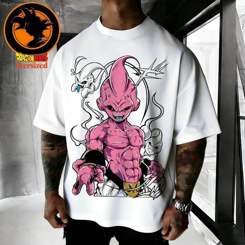 2026 Summer Dragon Ball Retro High-quality Cotton Men's T-shirt Oversized Magic Man Buo Printed Unisex Children's Casual Shirt