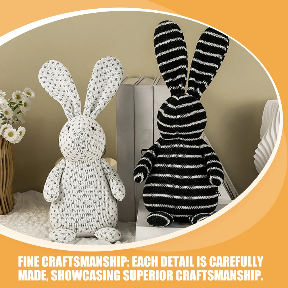 

Rabbit Ornament Figurine Mini Figurines Hairy Cute Cloth Bunny Table Decor Decorations Child