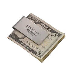 Fils Custom Money Clip Personalized Engraving Name Logo Money Clip Bank Card Wallet Decoration Men Christmas Gift for Family New