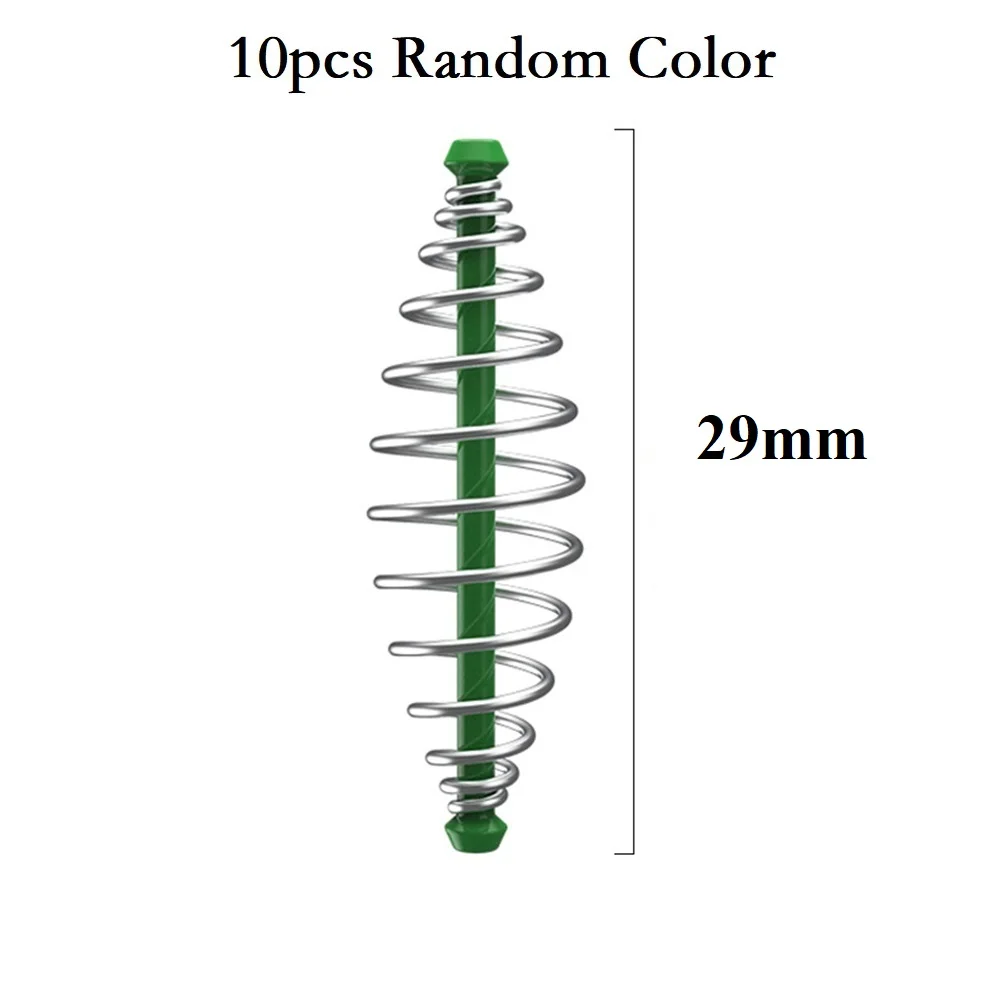 10pcs 29mm Spring Feeder Bait Cage For Carp Fishing Fresh Tench Bream Coil Inline Method Feeder Pesca Tackle Random Color view 3