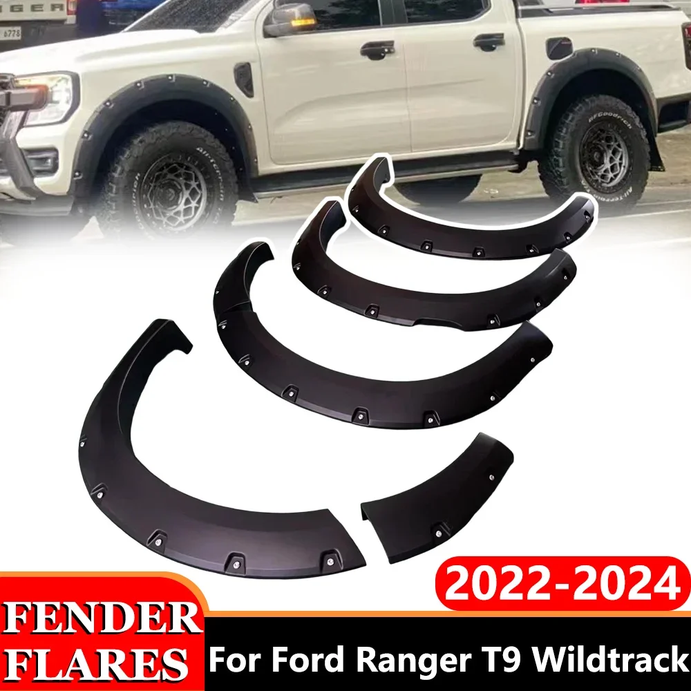 4X4 Pickup Spare Parts Fender Flares Wheel Arch For Ford Ranger NEXT-GEN T9 2022 2023 2024 Fit For Ford Mudguard Car Accessories