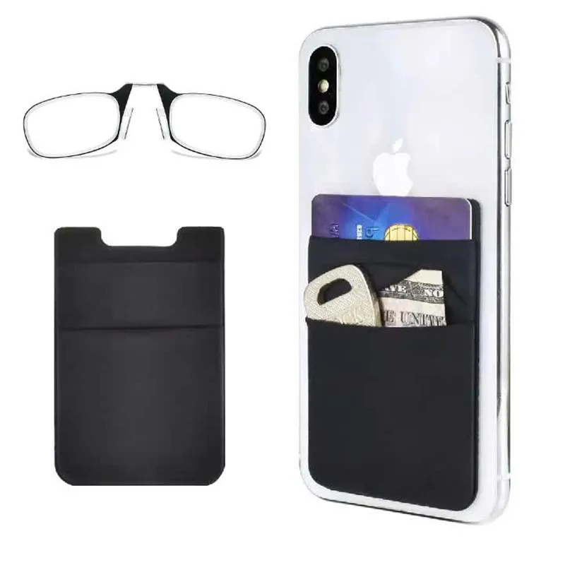 Mobile Parter Portable Slim&light Paper Card Blue light Blocking Nose Clip Reading Glasses