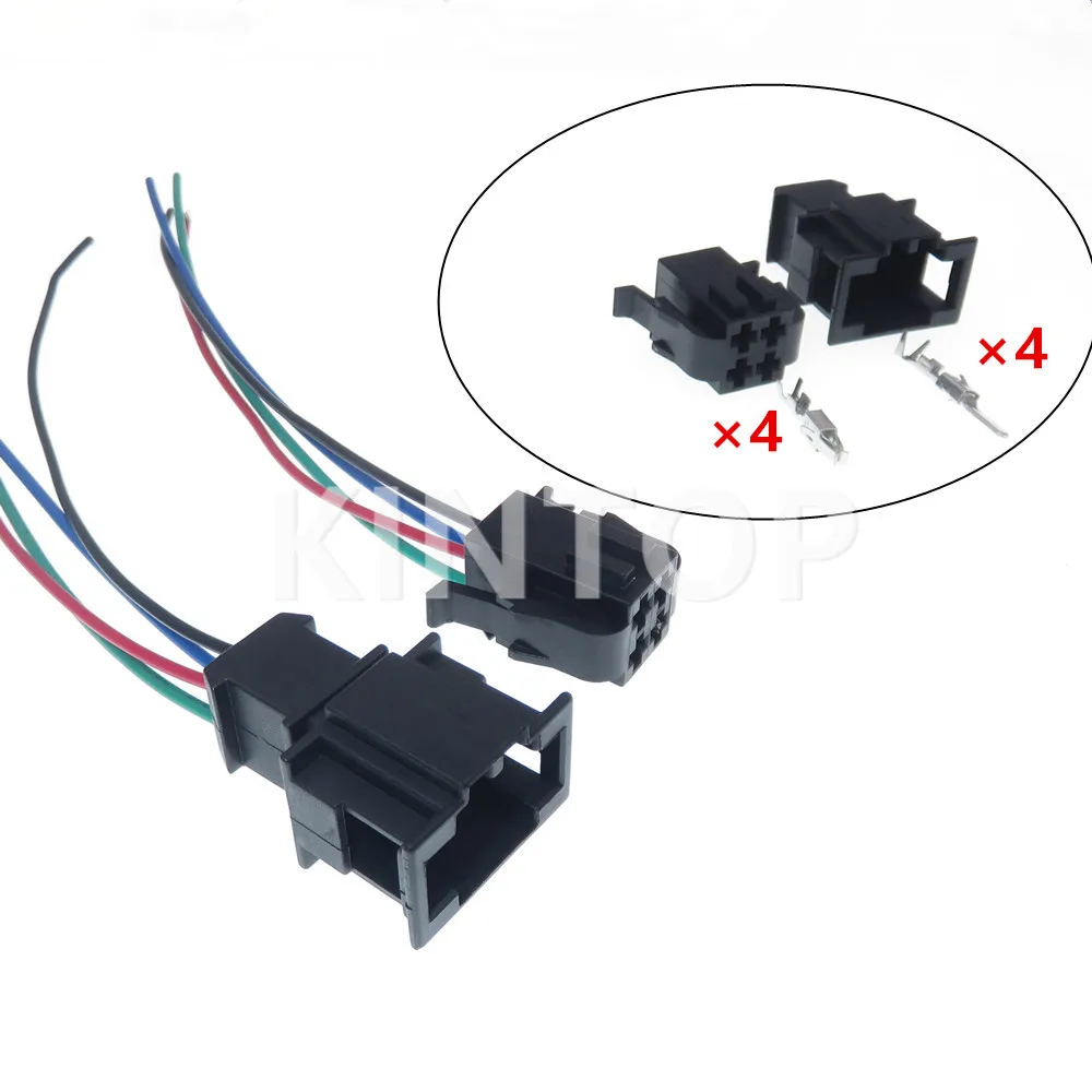 

1 Set 4 Pins 191972732 191972722 3.5mm Automotive Plug AC Assembly Oxygen O2 Sensor Socket Car Connector For VW