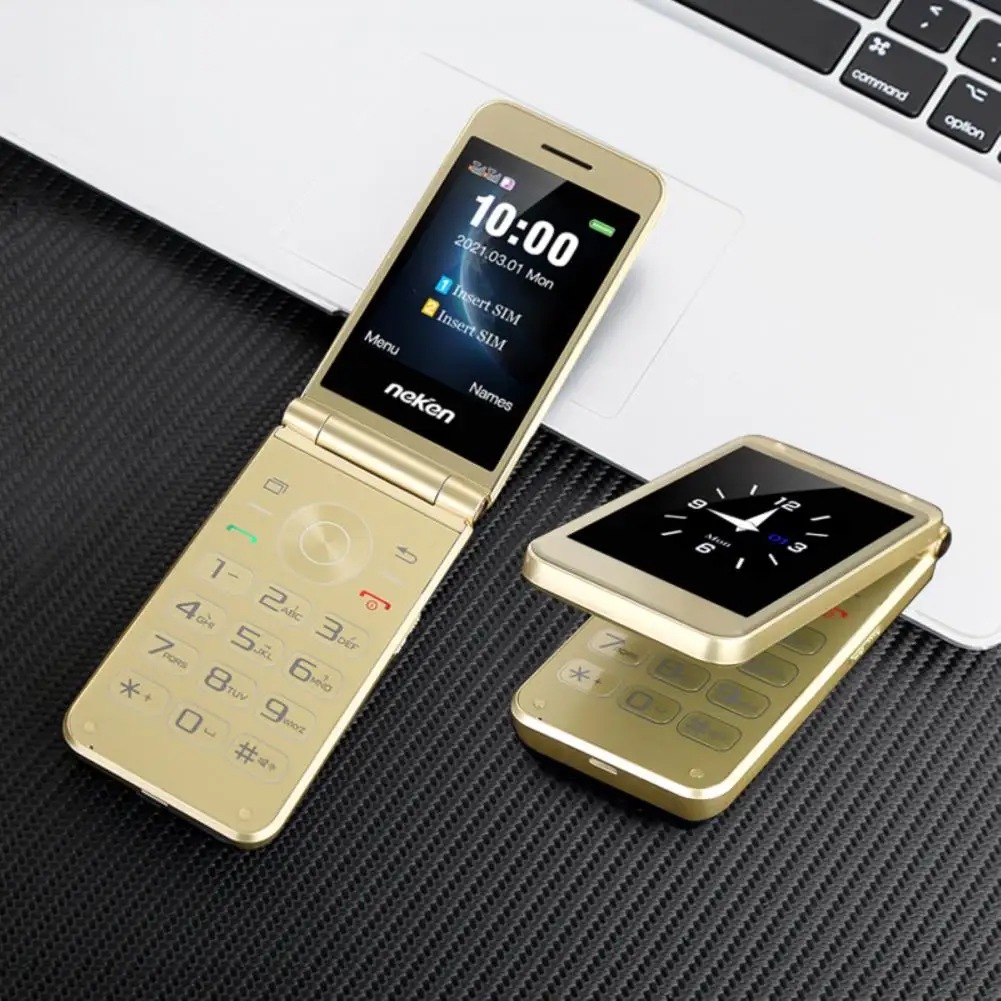 M9 telefone celular multifuncional dupla tela de exibição duplo cartão duplo standby dobrado estilo sos flip telefone teclado de reposição para o ancião