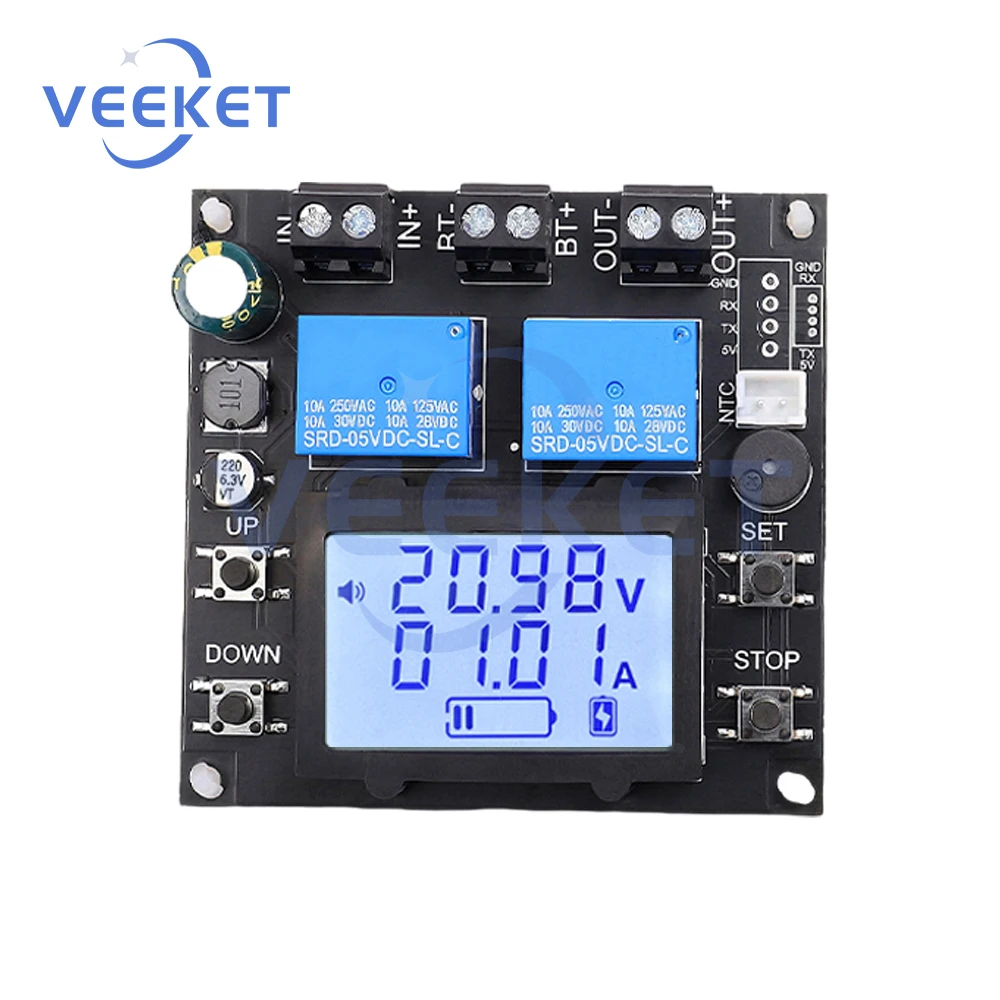 

Coulomb Meter Battery Monitor with Fully Automatic Charge Discharge Management LCD Display Voltage Current Detection DC 10-110V