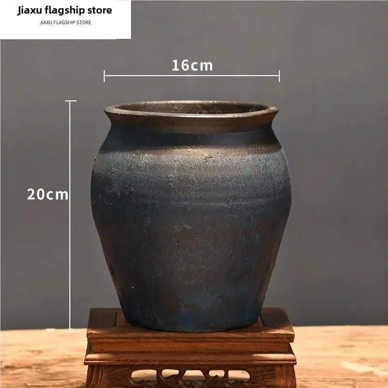 

Handmade Ancient Ceramic Planters Potted Succulents Dried Flower Stems New Chinese Style Flower Vases Pots Home Decor Accesso...