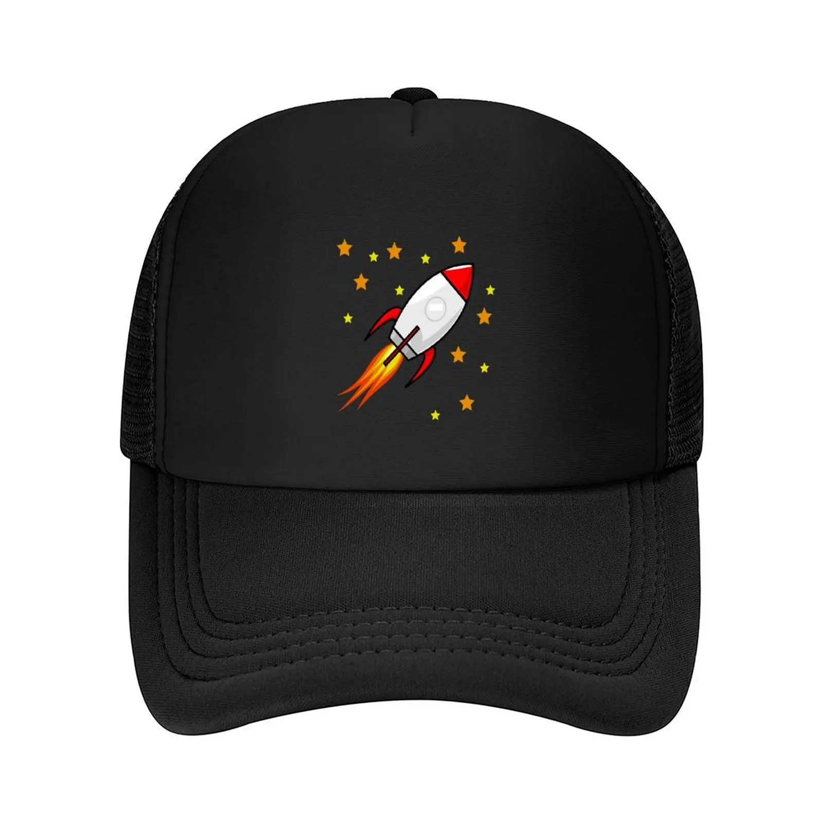 

Cute Rocket Ship in Space Baseball Cap black Hat Beach Winter hat Rugby Caps Women Men's