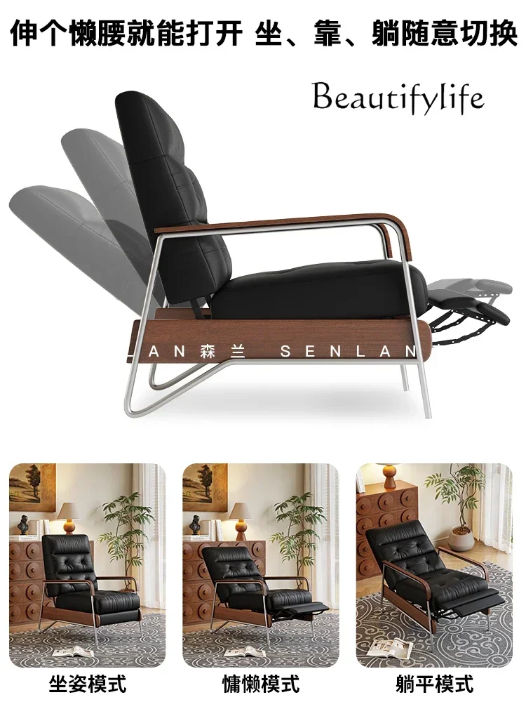 

BJ C Средневековый одноместный диван-реклайнер для гостиной Итальянский минималистичный одноместный складной диван-кресло для отдыха