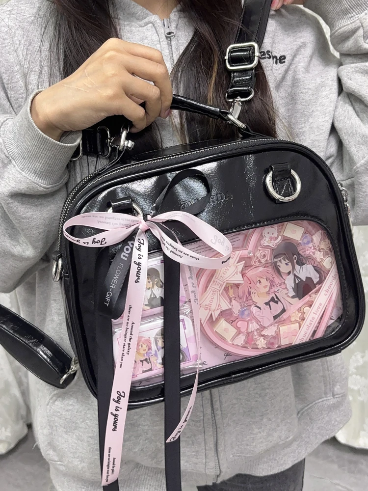 Japanese Original Sweet Lady Transparent Pain Bag Small Capacity Jk Uniform Ins Wind Simple Commuting Versatile Shoulder Bag