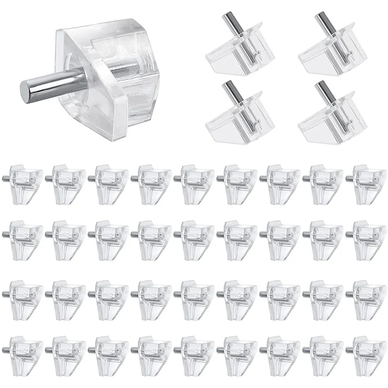 

AB47-100 Pieces 3 Mm Shelf Pins Clear Support Pegs Cabinet Shelf Pegs Clips Shelf Support Holder Pegs For Kitchen Furniture
