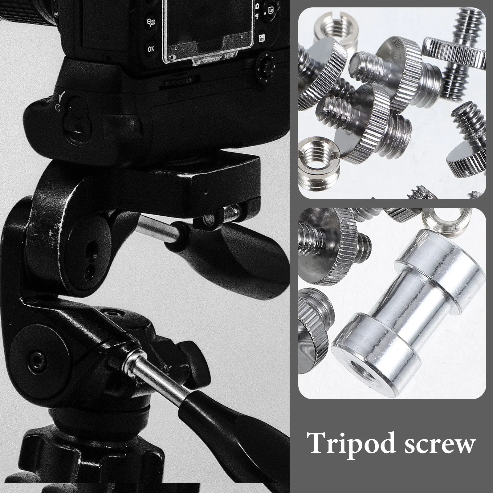

1Set Tripod Mount Adapter Camera Mounting Screw Alloy Camera Screw Replacement Parts for Tripod Stability