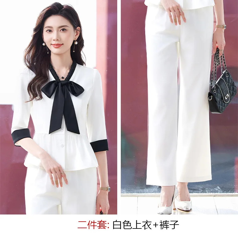 Hotel Reception Suit Jacket for Women Spring Summer High-end Professional Suit Set Beautician Jewelry Store Workwear