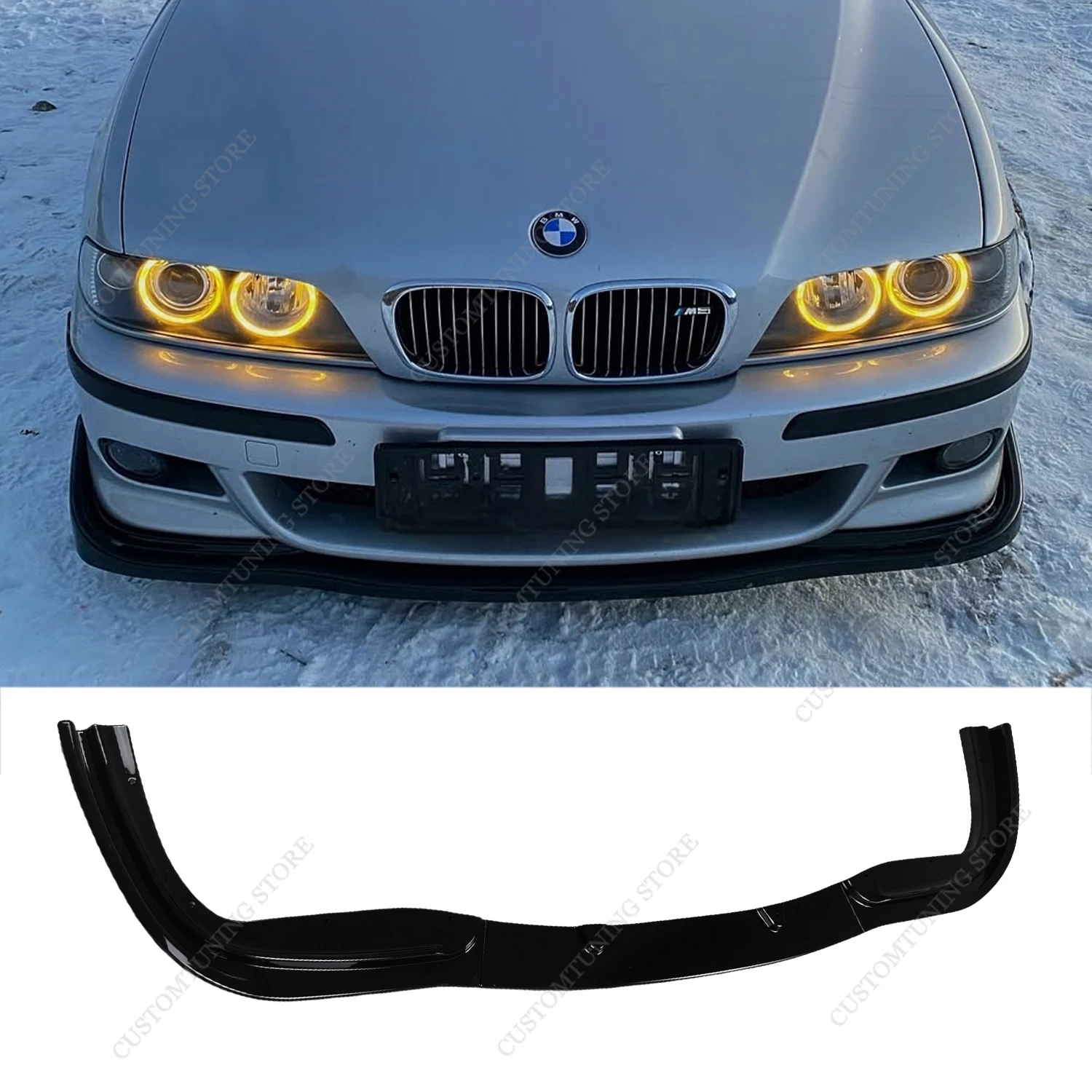 

HM Style Gloss Black Front Bumper Lip Spoiler Splitter Diffuser For BMW E39 M5/M-Tech Bumper 1998-2003 Tuning