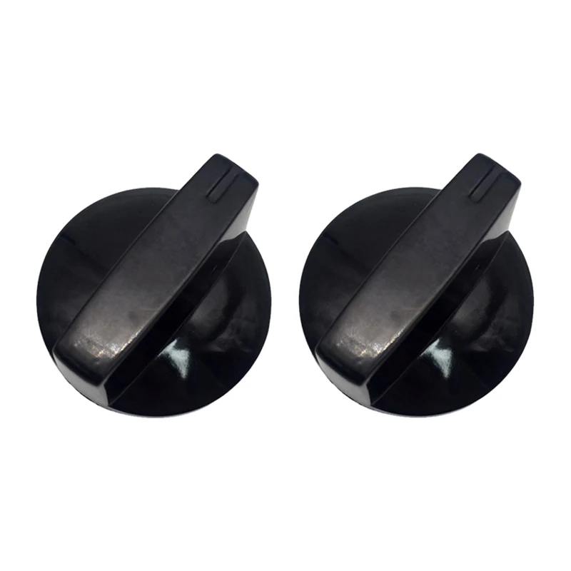 2PCS Black Gas Stove Knobs Cooker Oven Control Switch 6mm Bakelite Rotary Parts Kitchen Button Assembly Stove Repair Accessories