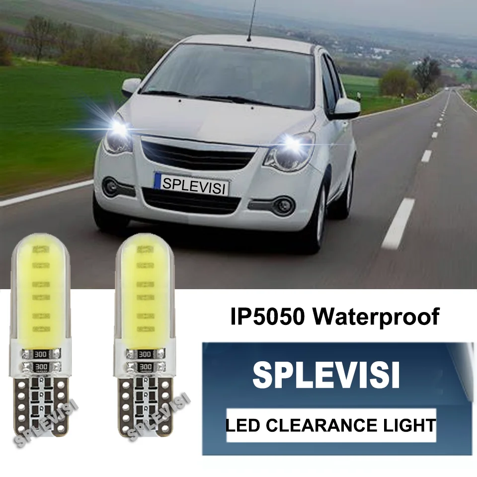 2x T10 W5W COB LED Clearance Light Bulb Silica Error Free IP 5050 For Vauxhall Opel Agila Arena Campo Corsa Vectra Zafira A  B