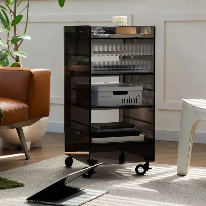 

B Light Luxury Portable Acrylic Shelf Modern Living Room Simple Multi-Layer Storage