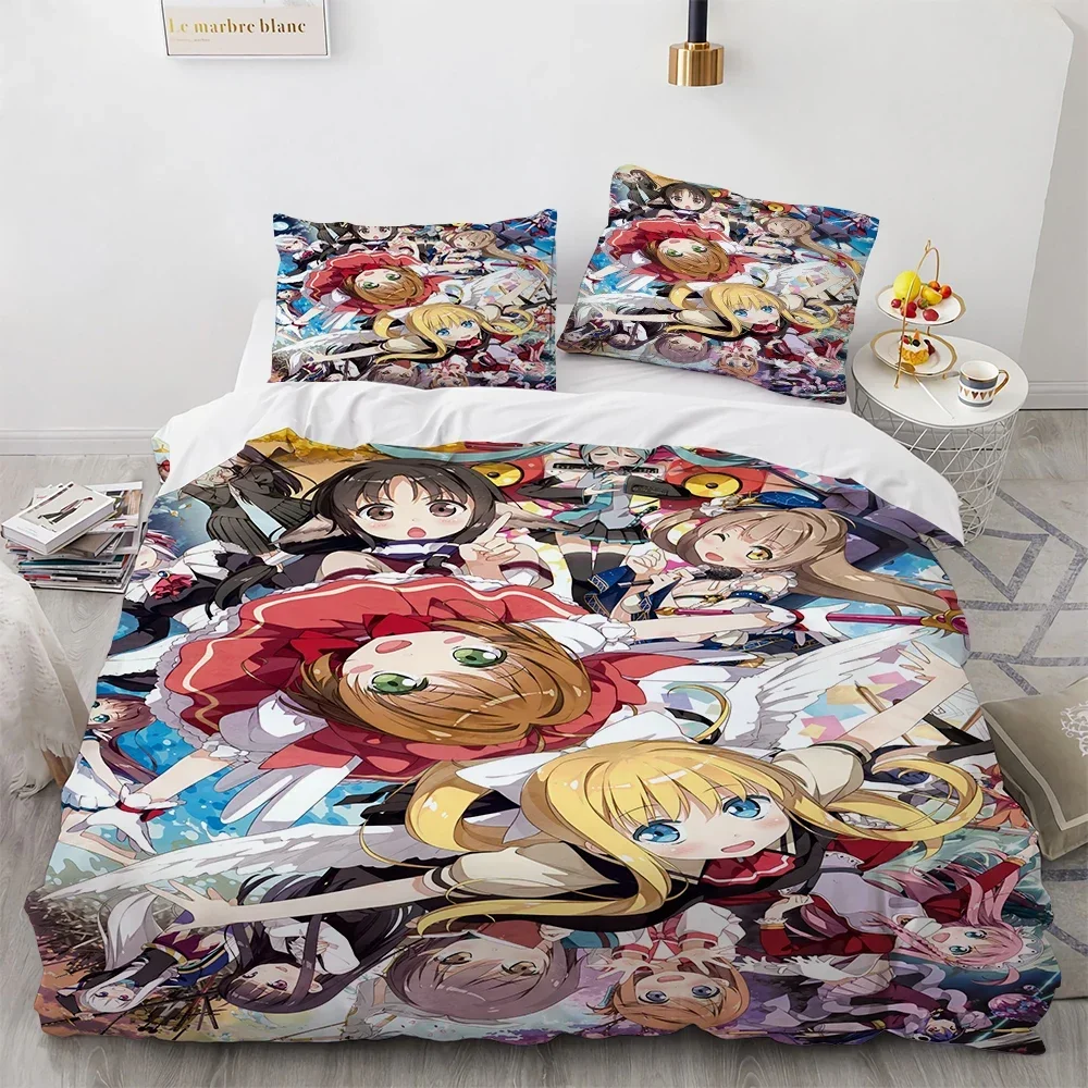 3D Print Cardcaptor Sakura Bedding Set Duvet Cover Bedroom Comforter Single Twin King ​Size Quilt Cover Home Textile 2/3PCS