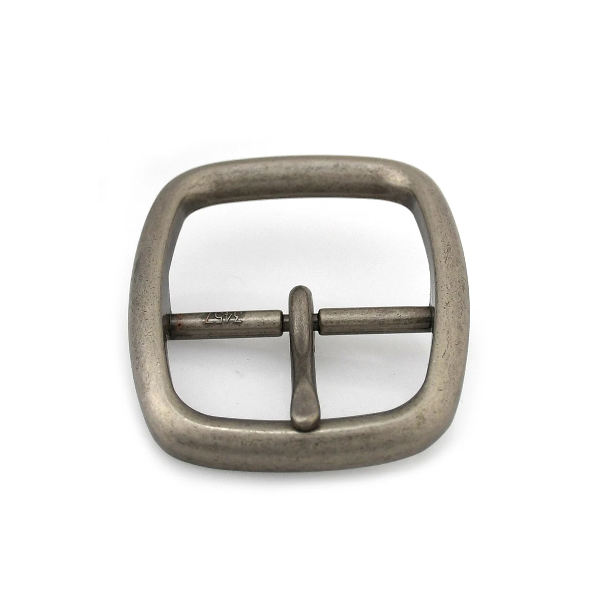 1piece Middle Center Bar Buckle 40mm Metal Retro Silver Men\'s Casual Single Pin Center Bar Buckle Leather Craft Webbing