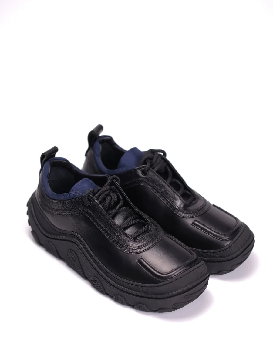 

KIKO KOSTADINOV Men's Casual oes Heightening Thi Bot Square Head Leather oes Faionable Leisure Footwear