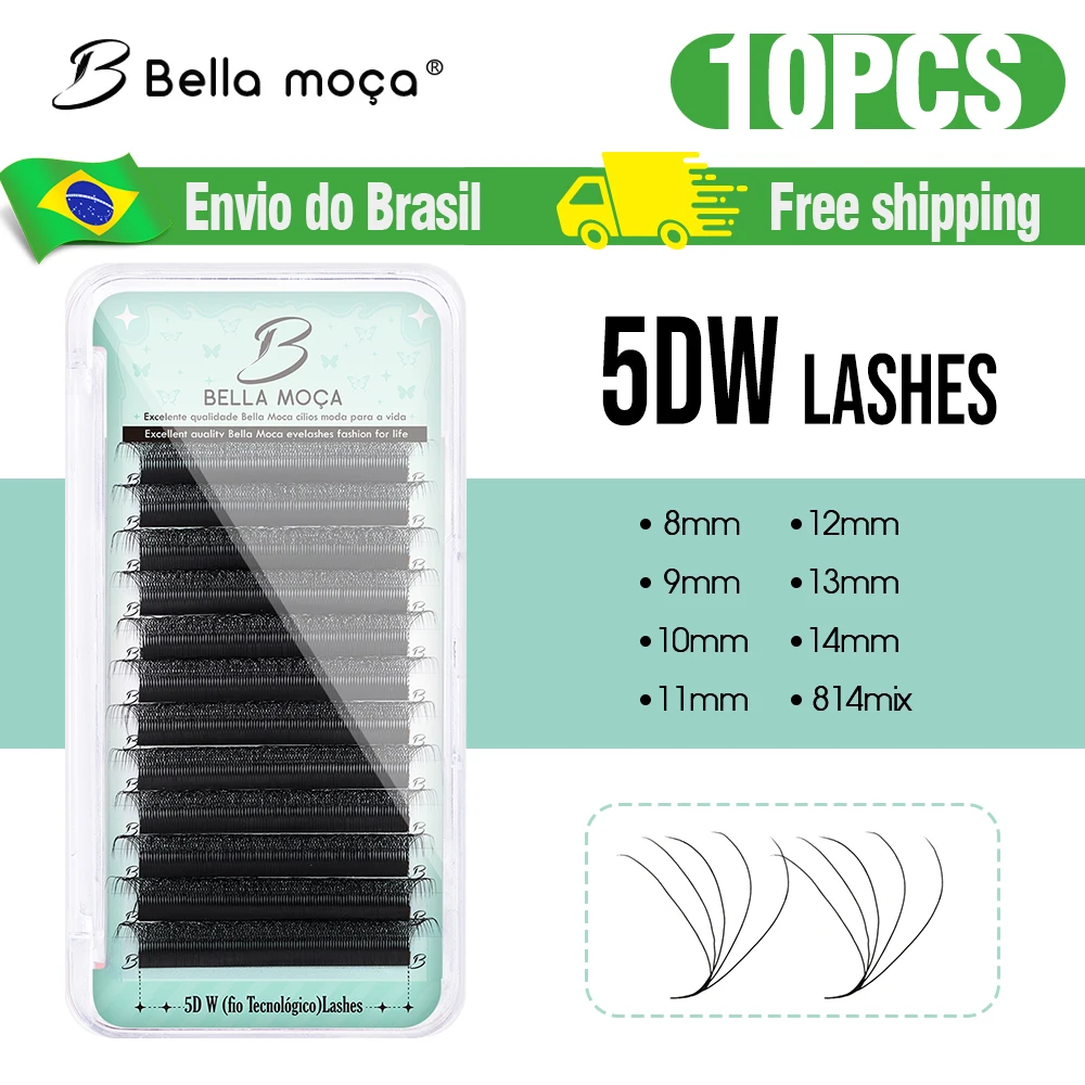 bella-moca-10pcs-lot-5dw-lashes-extension-007-d-curl-814mix-natural-soft-professional-lashes-shipping-from-brazil