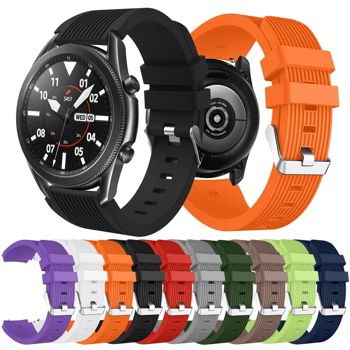 22mm silikon band für samsung galaxy uhr 5 45mm/huawei uhr gt2 46mm/gang s3 armband armband für amazfit gtr 47mm