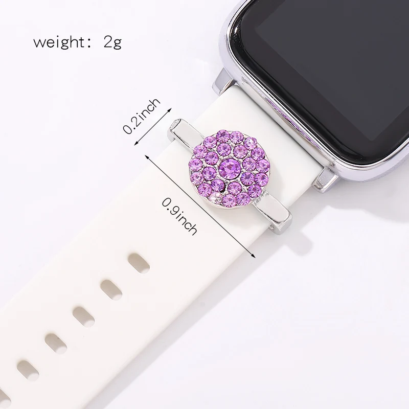 Dijes decorativos de dibujos animados para Apple Watch Band, accesorios de correa de silicona, Charm Nails, pulsera de reloj suave, Charm para Iwatch