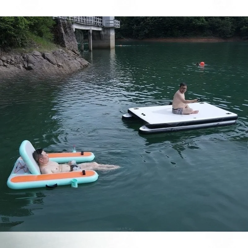 2.5 meters by 1.5 meters water floating fishing inflatable floating wharf sea lake platform pad