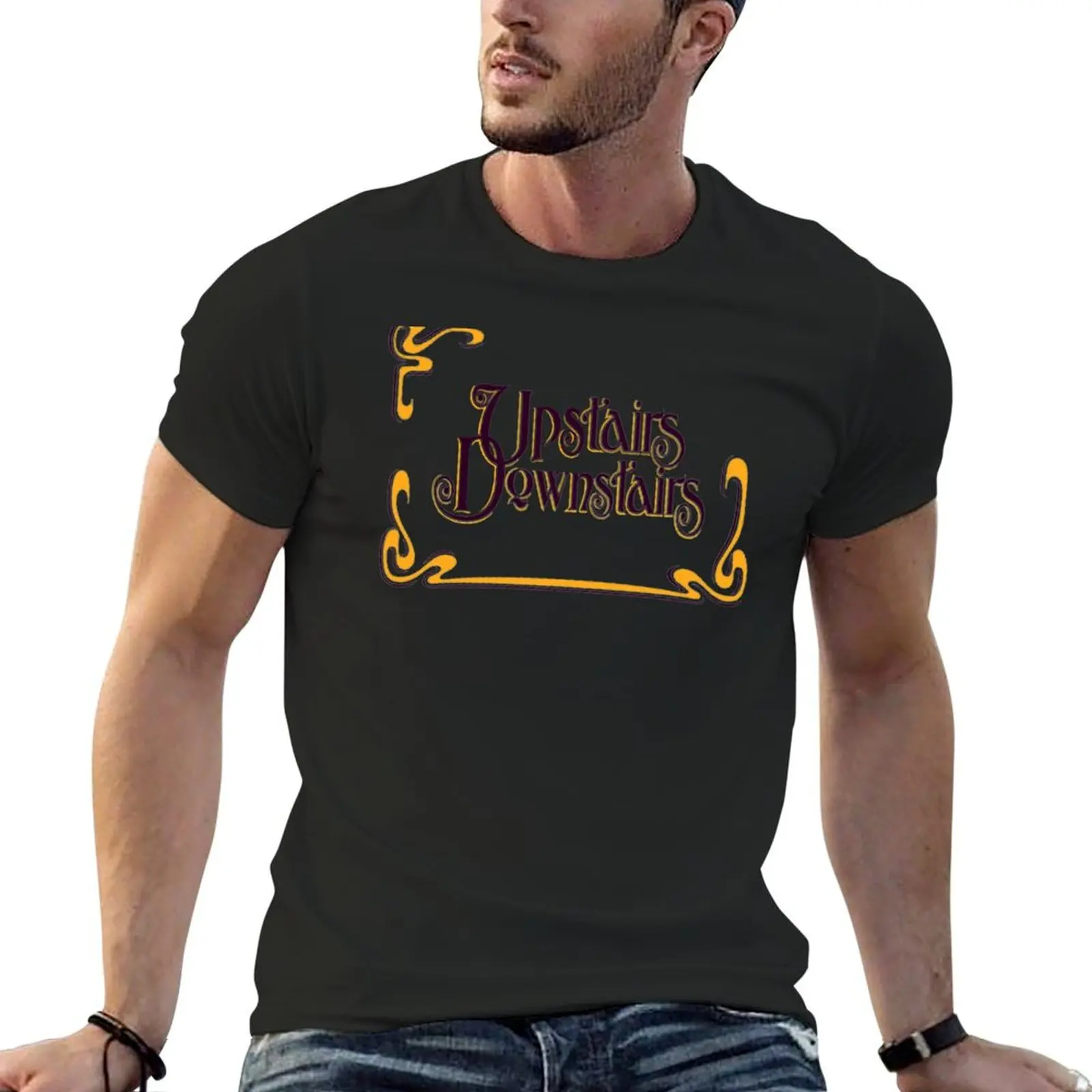 Upstairs Downstairs T-Shirt quick-drying customizeds vintage anime shirt man clothes mens big and tall t shirts