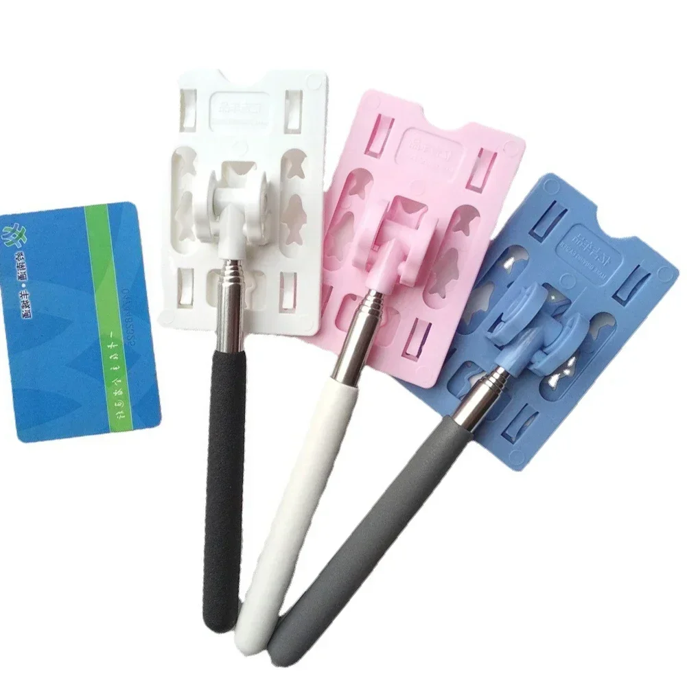 Adjustable Car Toll Card Stick Touch N Go Stick Holder Stickable Telescopic Parking Toll Swiping Stick Contactless Payment Rod