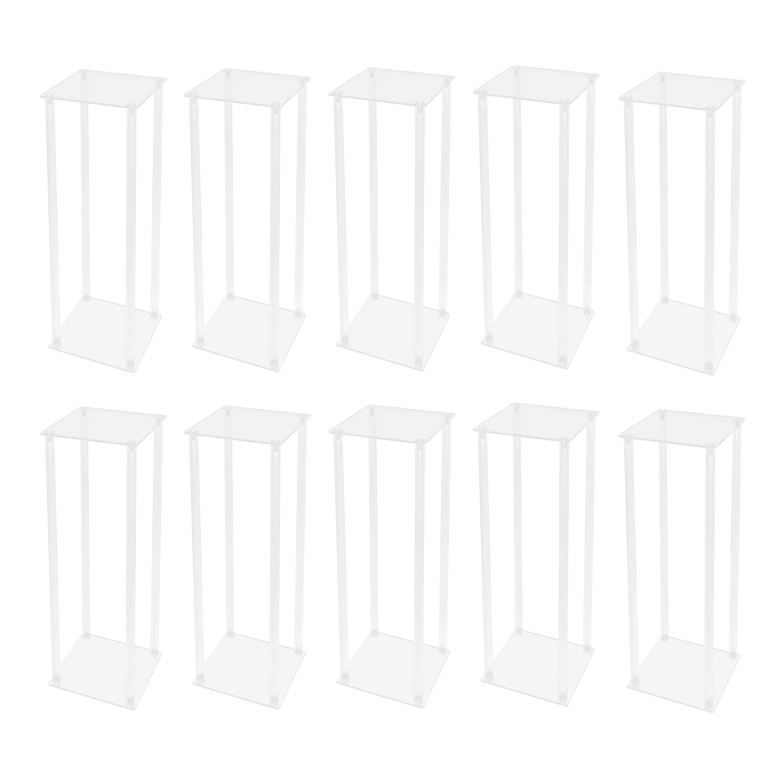 10 Stück transparente Acryl-Vasen, Hochzeitsblumenständer-Set, 60 cm, Tischdekoration, geometrischer Präsentationsständer für Zuhause, Party, Hochzeitsdekoration – Detail 3