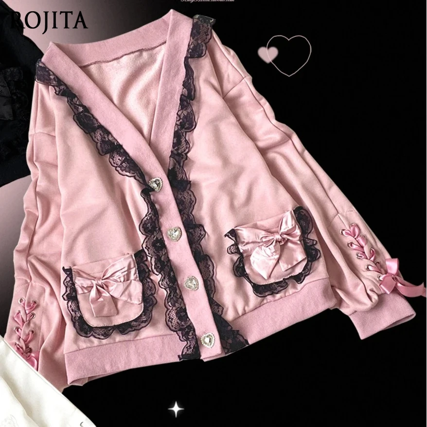 Bandage - Chaqueta cárdigan japonesa con lazo de