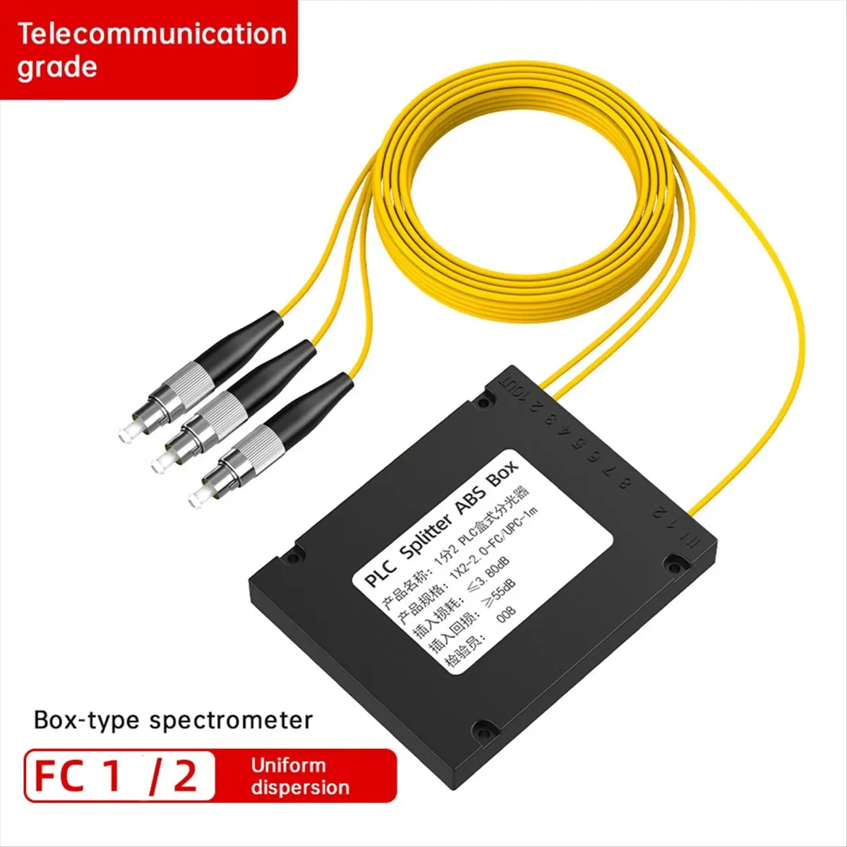 

Оптический сплиттер T19C FC/UPC, коробка-сплиттер PLC из ABS-пластика, оптический сплиттер 1/2