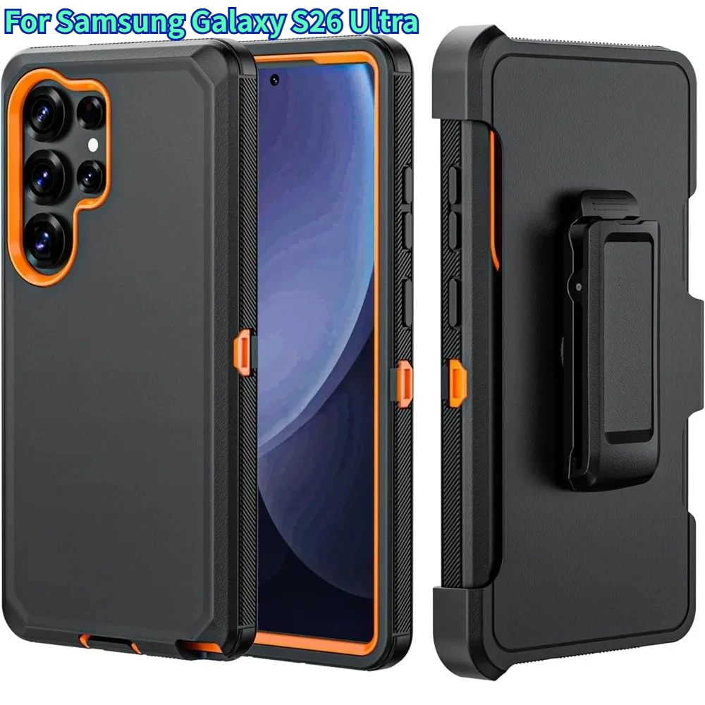 Heavy Duty Rugged Defender Armor Case for Samsung Galaxy S26 Ultra S25 S24 S23 Plus S22 Ott Box Belt Cilp Anti-drop Phone Cover