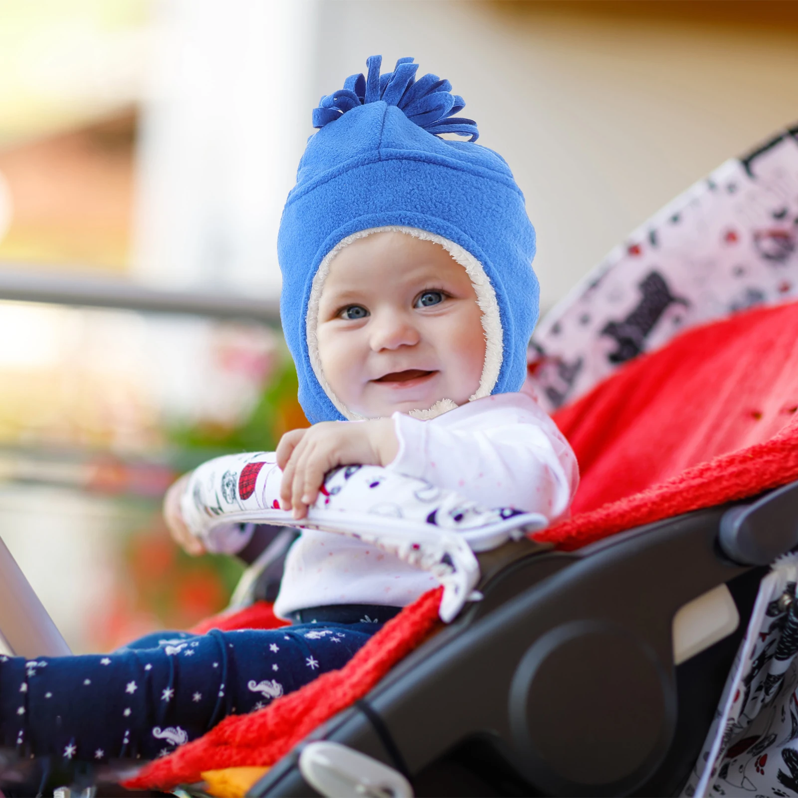 

1 set Children's Hat Glove Set Warm Earflap Cap for Baby Newborn Infant Trapper Winter Gloves Cold Weather Outdoor