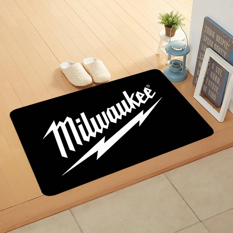 Doormat Flannel Floor Mat Indoor Foot Rug Milwaukees Bedside Mats Kitchen Corridor Absorbent Carpet Ideal Balcony Decor