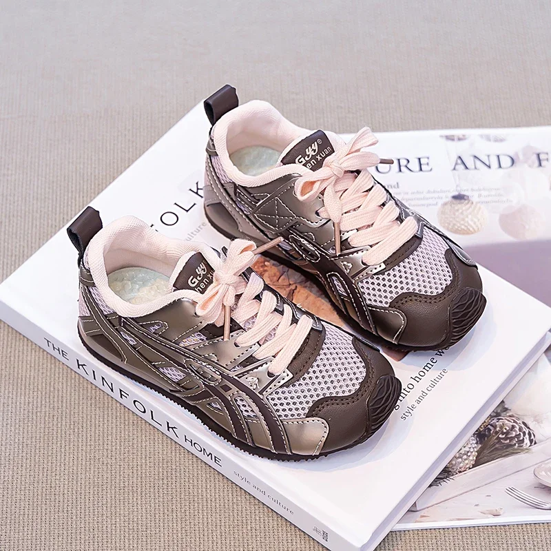 

Mesh Breathable Kids Sneakers Wear-resistant Bottom Sports Running Shoes Comfortable Casual Footwear Boys Girls All Season Daily