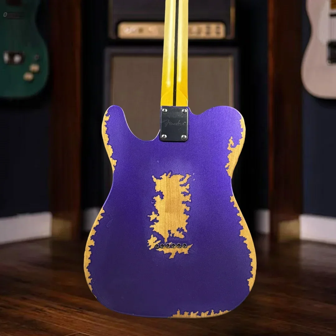 Free Shipping 6 Strings Purple TLE Electric Guitar Maple Fretboard Chrome Hardware Alder Wood Body