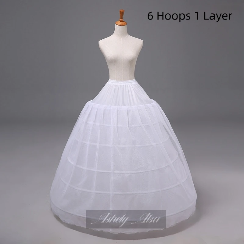 Ashely Alsa Luxury Stock Big Petticoat Slips Long Puffy Crinoline Underskirt For Ball Gown Wedding Dress Tutu Skirt Women