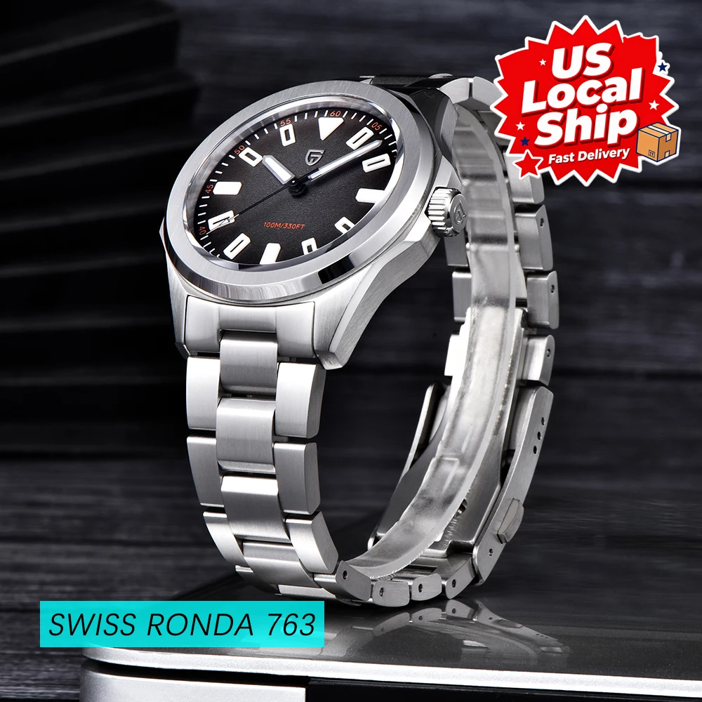 Hot PAGANI DESIGN Top Brand Swiss Quartz Movement RONDA 763 Stainless Steel Watch Waterproof Luminous Business Fashion Retro Watches for Man
