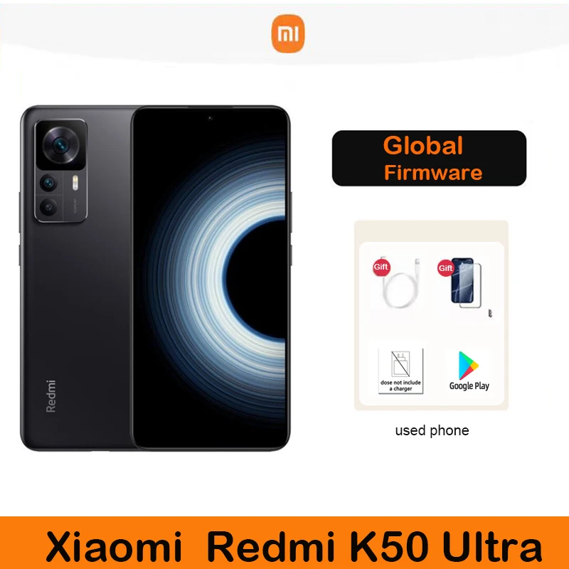 Xiaomi Redmi K50 Ultra 5G 6.67inch Android Smartphone Snapdragon 8+ Gen 1 No charger 5000mAh Battery used phone