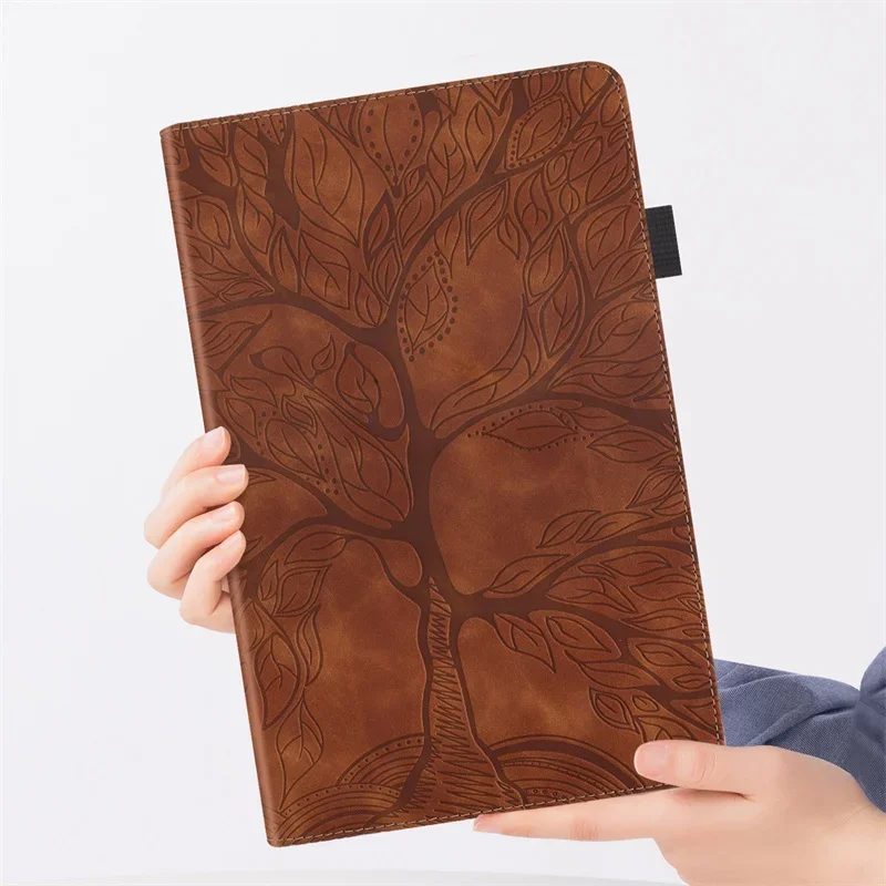 Case for Honor Pad 9 Tablet 12.1" Emboss Tree PU Leather Flip Cover for Funda Honor Pad 9 12.1 inch 2024 Case Cover Coque