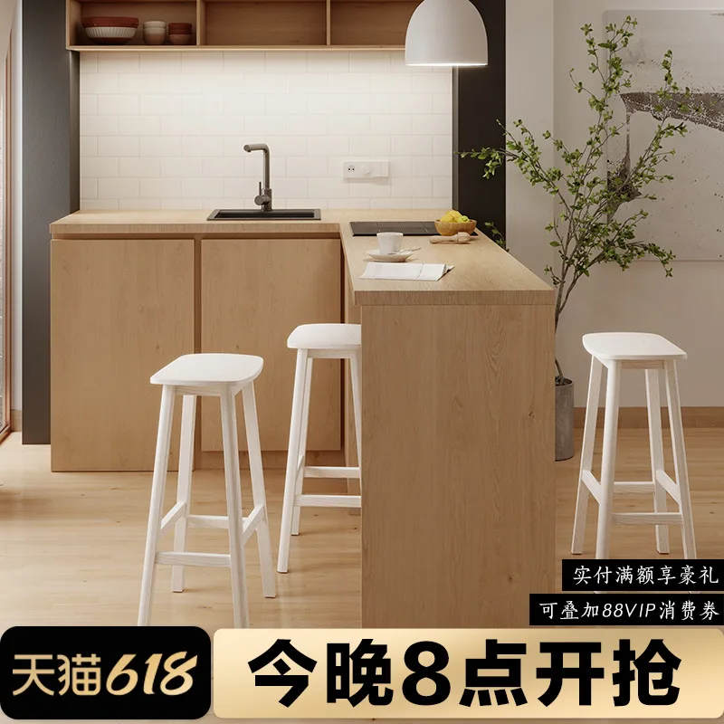 

Барный стул, барный стул из цельного дерева, коммерческий барный стул, высокий стул для стойки регистрации, бытовой простой стул из ясеня