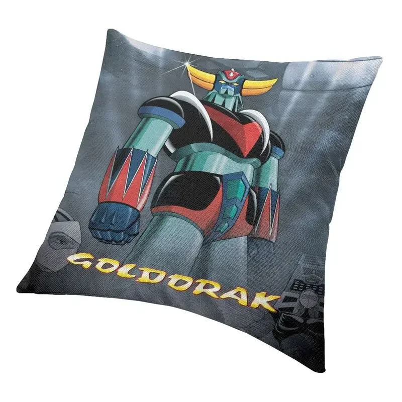 Goldorak Grendizer Pillow Case for Sofa Anime UFO Robot Goldrake Luxury Cushion Cover Square 3D Printing Custom Pillowcase