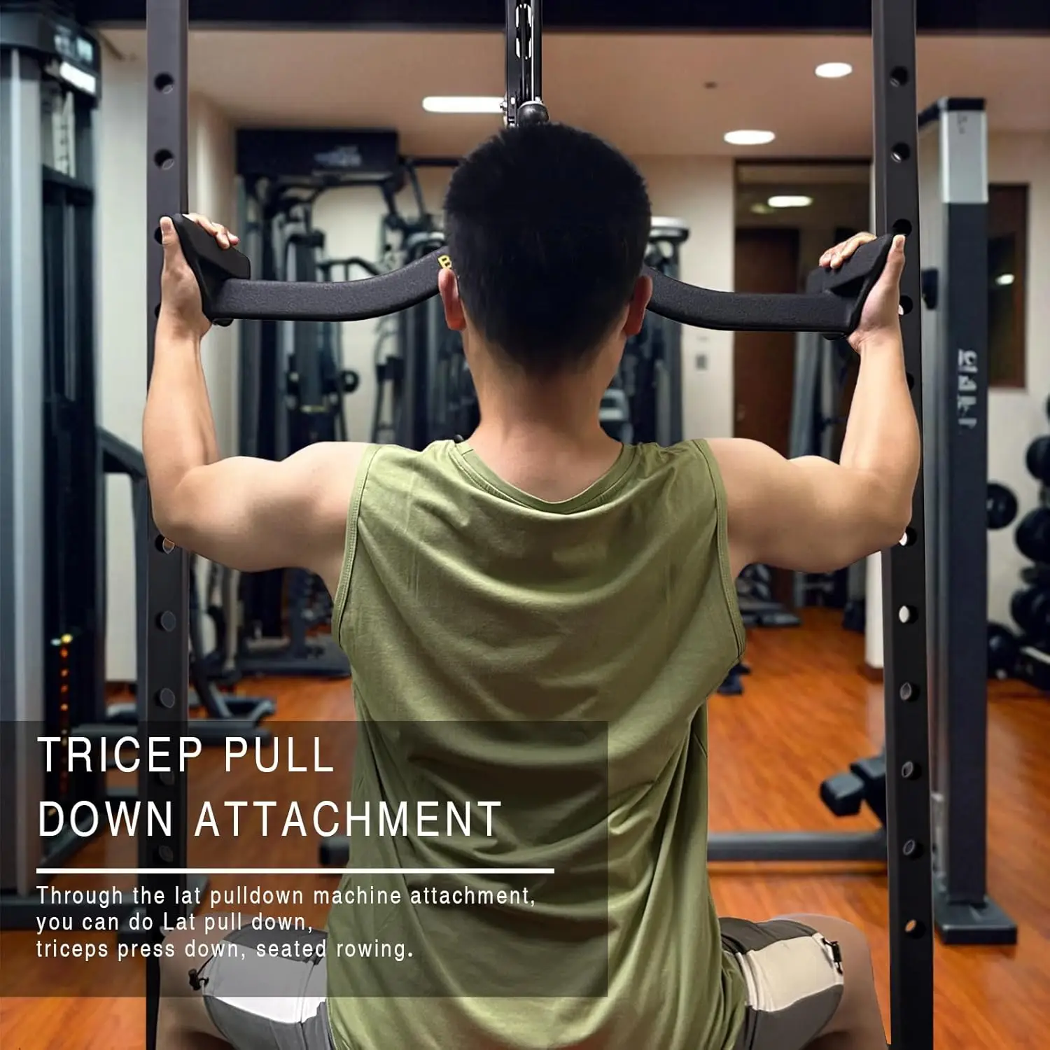 شريط قابل للسحب لآلة الكابلات ، ملحق سحب من النوع v ، تريسب خلفي ، مقبض تدريب القوة