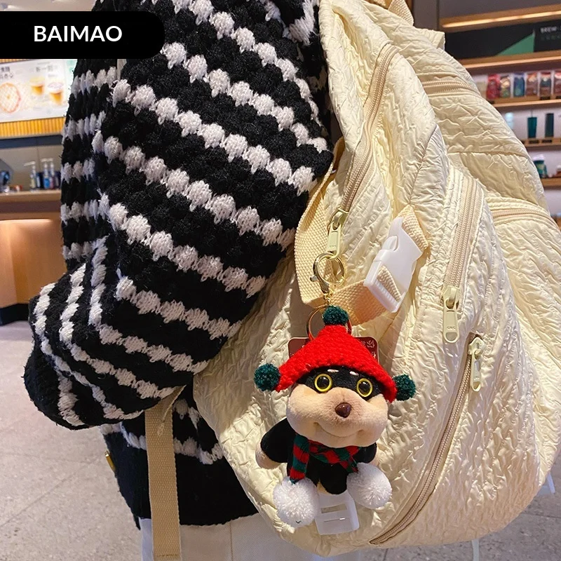 絶妙な蜂犬ハイブリッドぬいぐるみキーホルダー - キュートでスタイリッシュなバッグチャームアクセサリー、オリジナルのバイマオ人形、彼女への完璧な贈り物