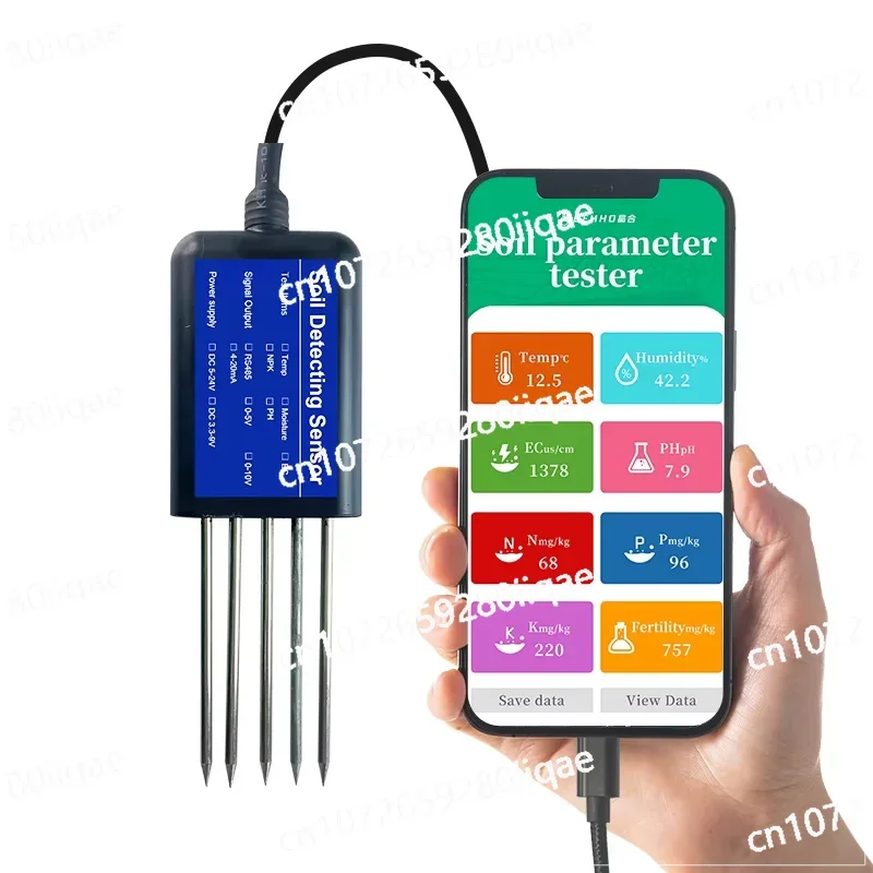 USB Type-c/Rs485 8-in-1 Integrated Transmitter Soil NPK pH Sensor