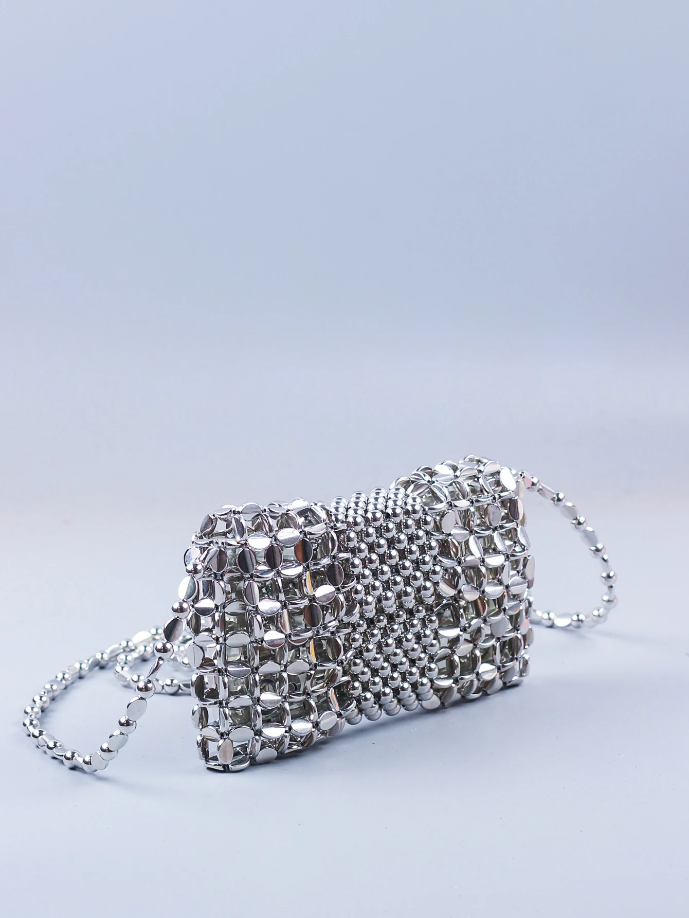 Handmade Bead Bag Long Chain Hand-Woven Celebrity Handbags Designer Ladies Party Bag Beading Top-handle Mini Purses