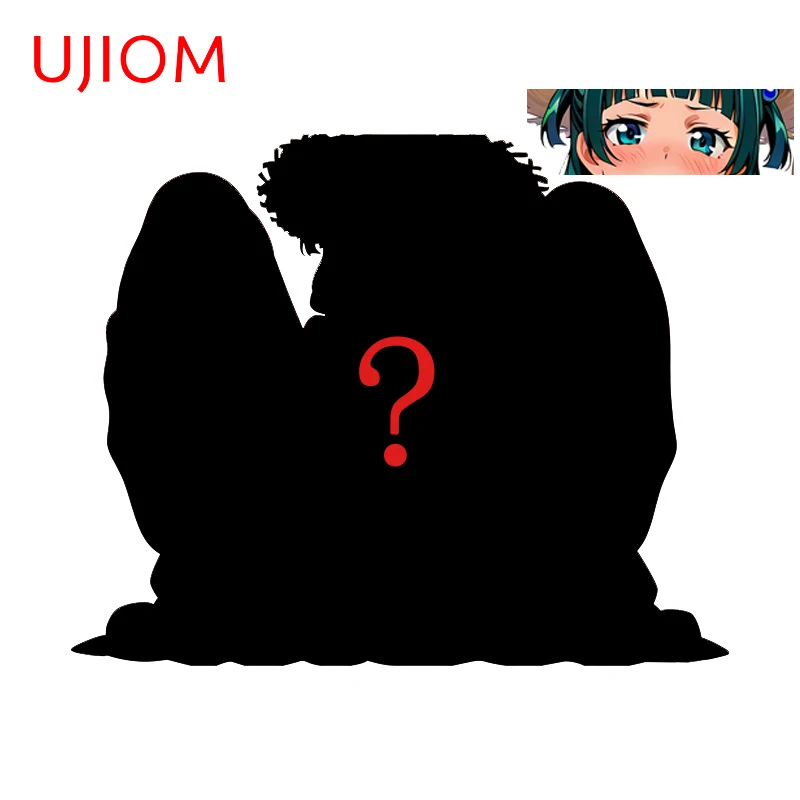 UJIOM Maomao Girl Picture Wall Sticker Lying Posture Premium Design Silhouette Scratch Proof Decal Delicate Wallpapers For Kids